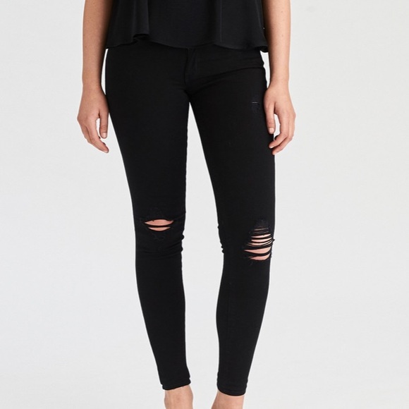 American Eagle Outfitters Denim - American Eagle Black Ripped Jeans
